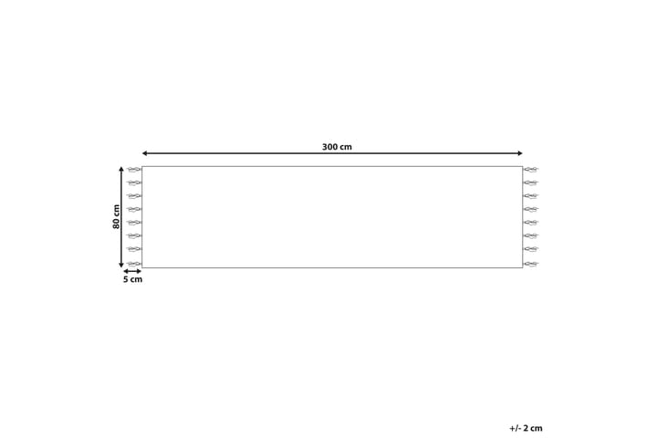 Käytävämatto Talpur 80x300 cm - Keltainen - Kodintekstiilit & matot - Matto - Moderni matto - Juuttimatto & Hamppumatto