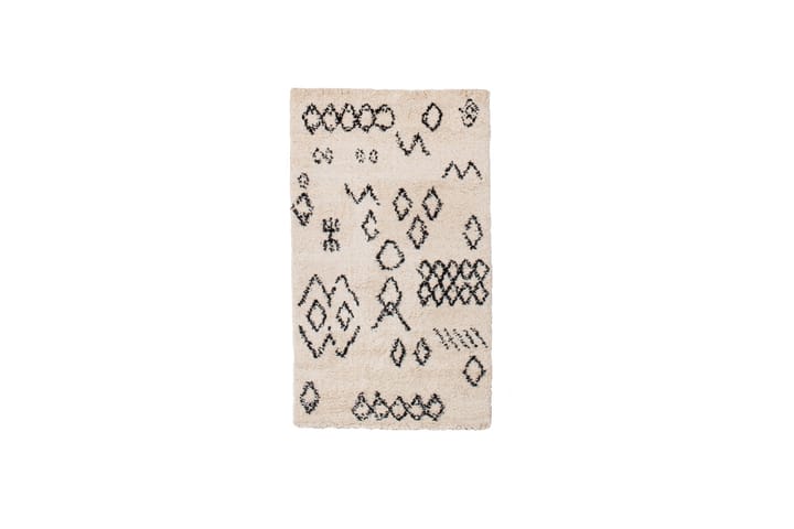 Matto Noir 80x150 cm Beige - AmandaB - Pyöreät matot - Käsintehdyt matot - Nukkamatto - Yksiväriset matot - Kumipohjamatot - Pienet matot - Iso matto