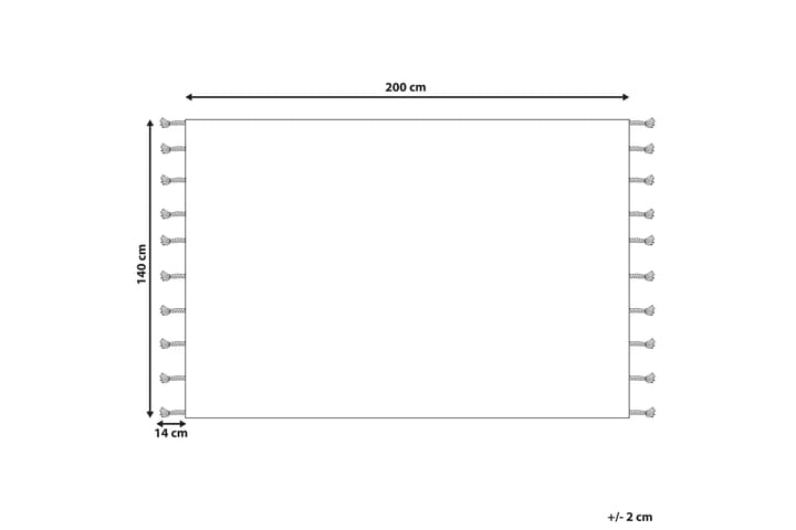 Puuvillamatto Agadir 140x200 cm - Musta/Valkoinen - Kodintekstiilit & matot - Matto - Moderni matto - Puuvillamatto