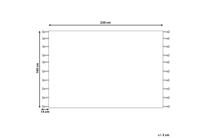 Puuvillamatto Agadir 160x230 cm - Musta/Valkoinen - Puuvillamatto