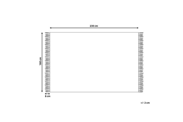 Puuvillamatto Ansar 160x230 cm - Sininen - Puuvillamatto