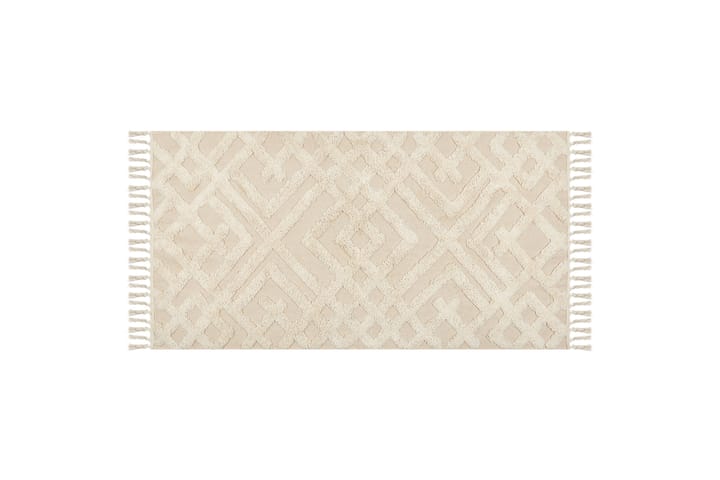 Puuvillamatto Ardahan 80x150 cm - Beige - Kodintekstiilit & matot - Matto - Moderni matto - Puuvillamatto