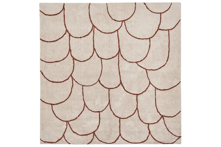 Puuvillamatto Avdan 200x200 cm Neliömäinen - Beige - Kodintekstiilit & matot - Matto - Moderni matto - Puuvillamatto