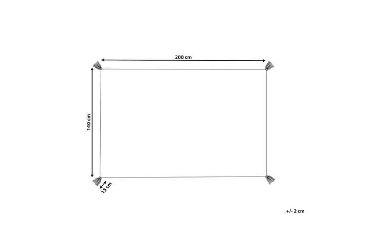 Puuvillamatto Bolay 140x200 cm - Beige - Kodintekstiilit & matot - Matto - Moderni matto - Puuvillamatto