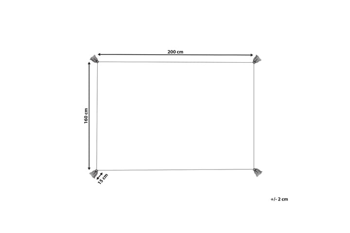 Puuvillamatto Bolay 160x230 cm - Beige - Kodintekstiilit & matot - Matto - Moderni matto - Puuvillamatto