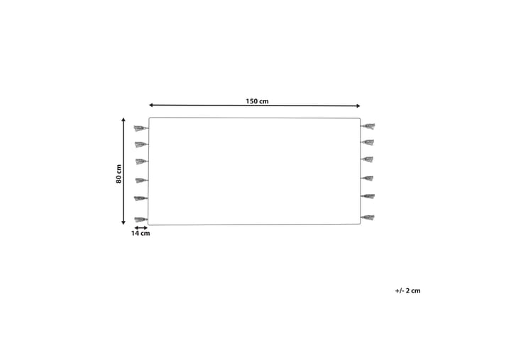 Puuvillamatto Cavus 80x150 cm - Valkoinen - Kodintekstiilit & matot - Matto - Moderni matto - Puuvillamatto