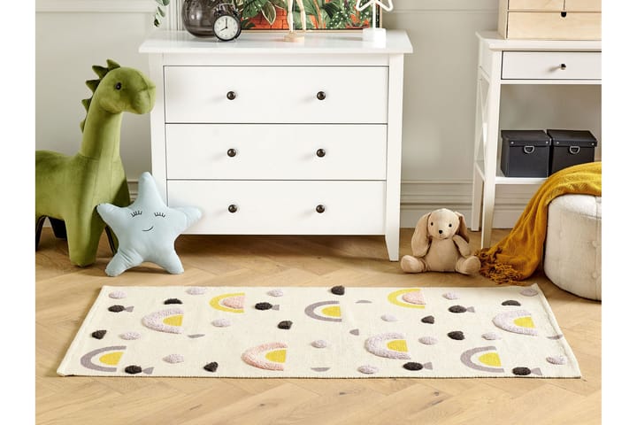 Puuvillamatto Curup 80x150 cm - Beige - Kodintekstiilit & matot - Matto - Moderni matto - Puuvillamatto