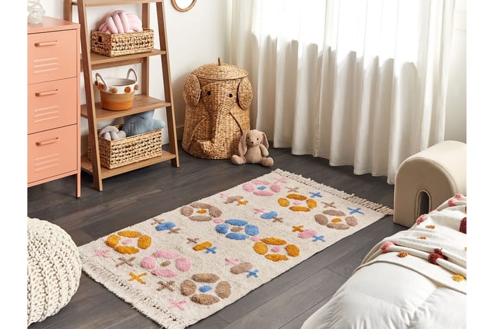 Puuvillamatto Daran 80x150 cm - Beige - Kodintekstiilit & matot - Matto - Moderni matto - Puuvillamatto