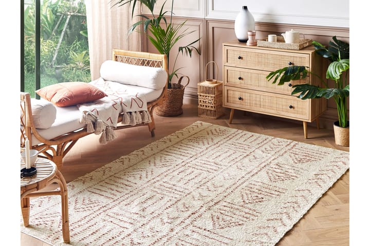 Puuvillamatto Edirne 160x230 cm - Beige - Kodintekstiilit & matot - Matto - Moderni matto - Puuvillamatto