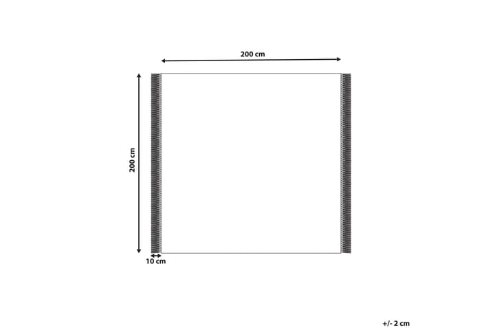 Puuvillamatto Eldes 200x200 cm Neliömäinen - Beige - Kodintekstiilit & matot - Matto - Moderni matto - Nukkamatto