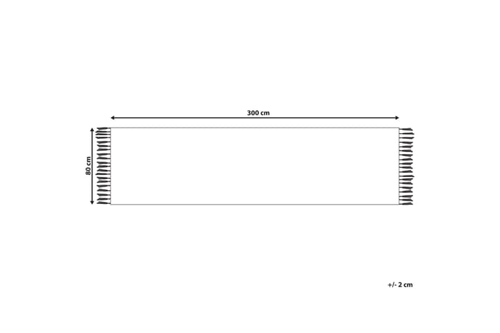 Puuvillamatto Gandzak 80x300 cm - Sininen - Kodintekstiilit & matot - Matto - Moderni matto - Puuvillamatto