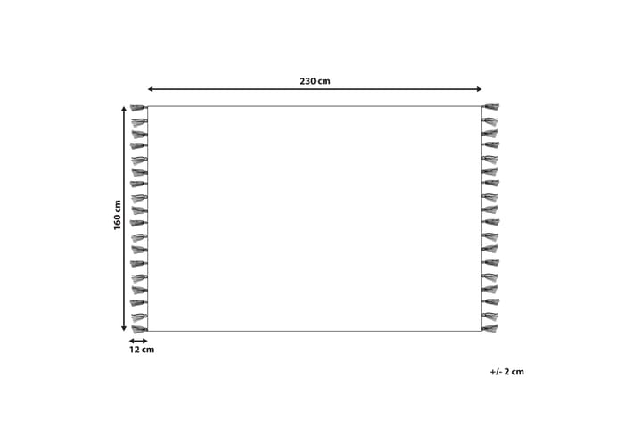 Puuvillamatto Igdir 160x230 cm - Oranssi - Kodintekstiilit & matot - Matto - Moderni matto - Puuvillamatto