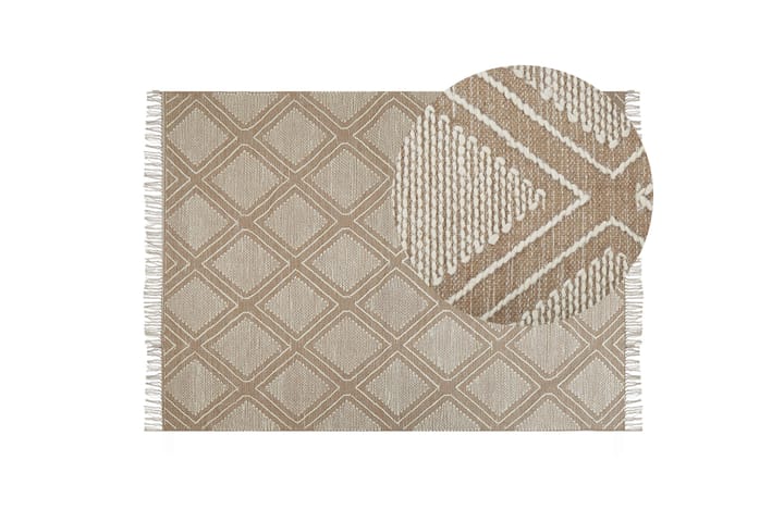 Puuvillamatto Kacem 140x200 cm - Beige - Kodintekstiilit & matot - Matto - Moderni matto - Puuvillamatto