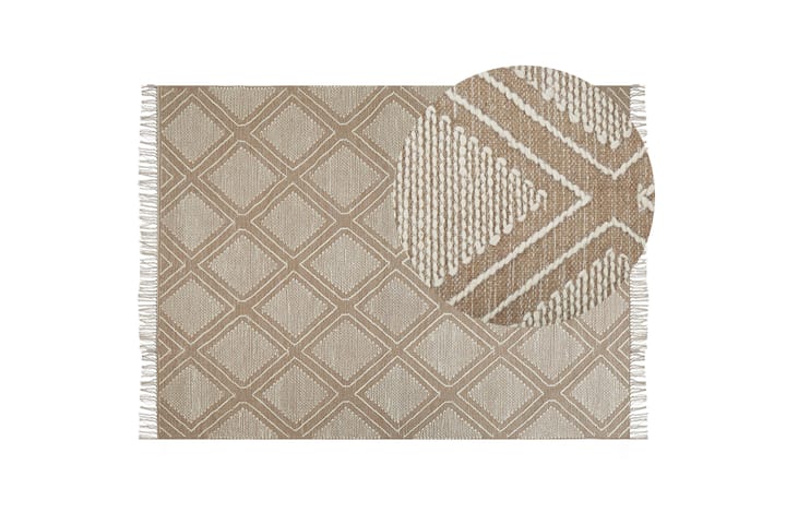 Puuvillamatto Kacem 160x230 cm - Beige - Puuvillamatto