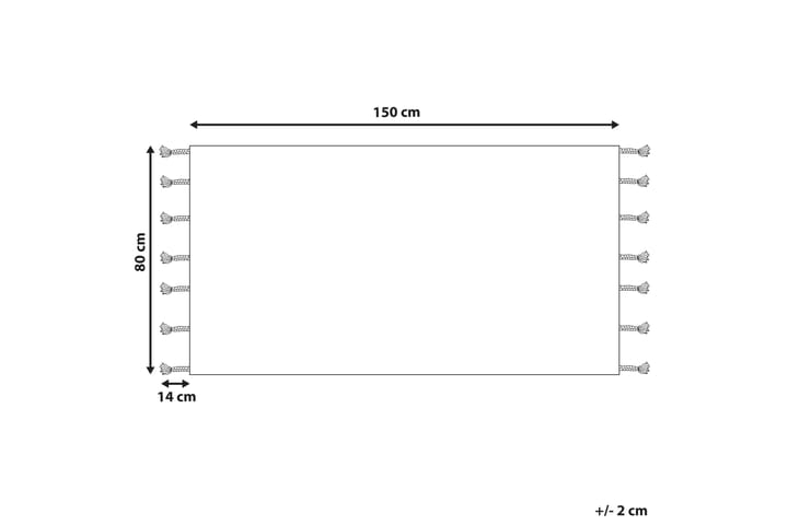 Puuvillamatto Khouribga 80x150 cm - Musta/Valkoinen - Kodintekstiilit & matot - Matto - Moderni matto - Puuvillamatto