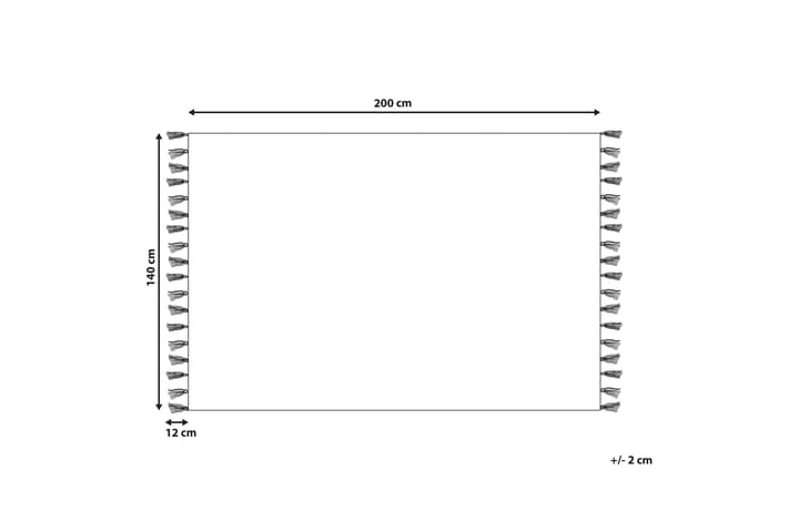 Puuvillamatto Kirsehir 140x200 cm - Punainen - Kodintekstiilit & matot - Matto - Moderni matto - Puuvillamatto