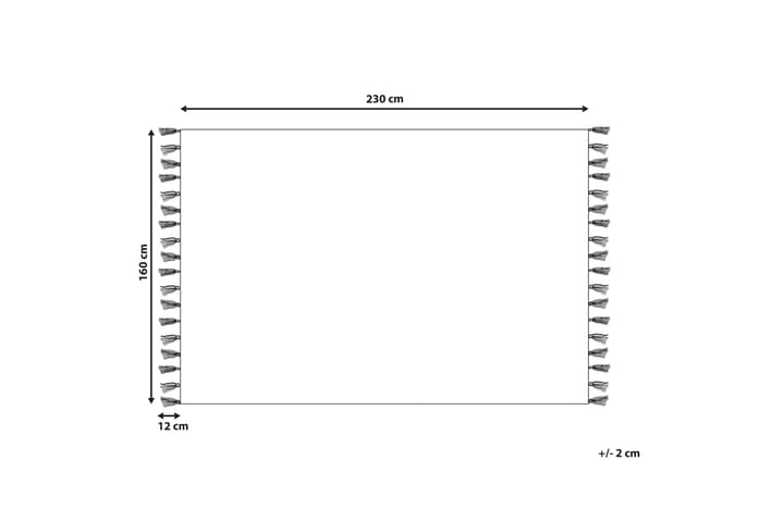 Puuvillamatto Kirsehir 160x230 cm - Punainen - Kodintekstiilit & matot - Matto - Moderni matto - Puuvillamatto