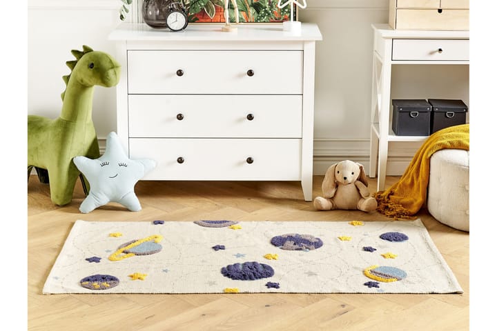 Puuvillamatto Langsa 80x150 cm - Beige - Kodintekstiilit & matot - Matto - Moderni matto - Puuvillamatto