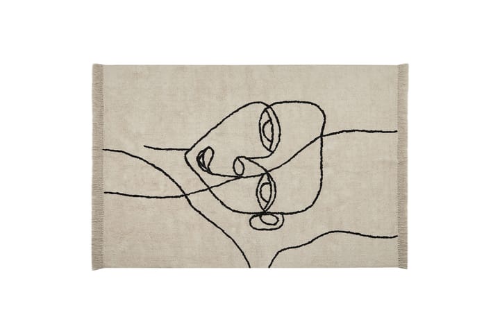 Puuvillamatto Nuru 140x200 cm - Beige - Kodintekstiilit & matot - Matto - Moderni matto - Puuvillamatto