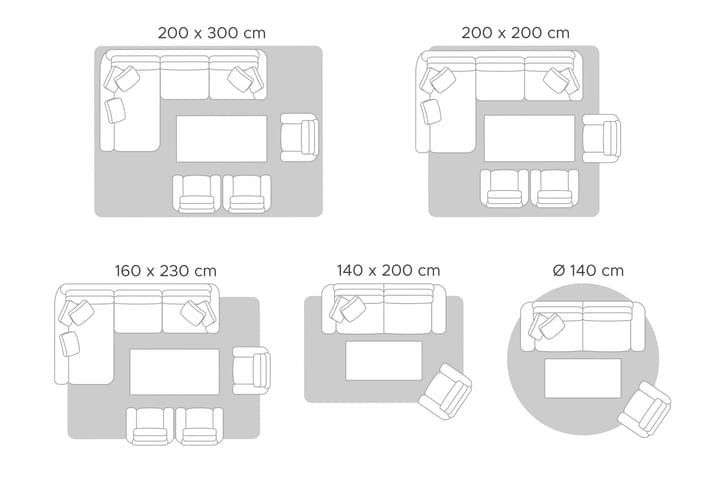 Ryijymatto Acarlar 140x200 cm - Sininen - Kodintekstiilit & matot - Matto - Moderni matto - Nukkamatto