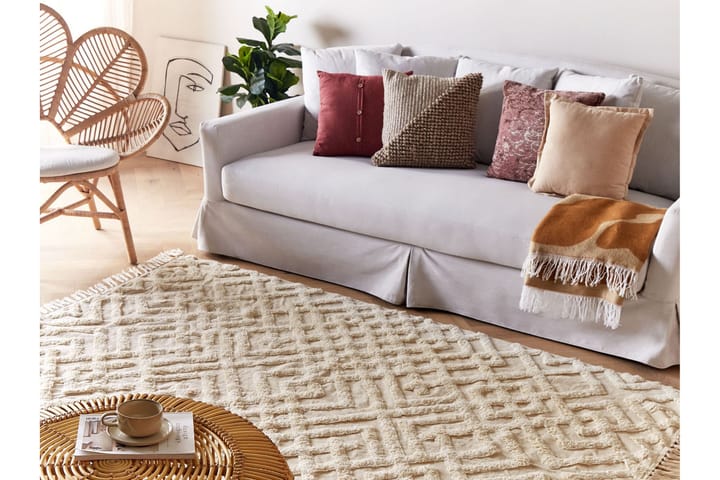 Ryijymatto Ardahan 160x230 cm - Beige - Kodintekstiilit & matot - Matto - Moderni matto - Nukkamatto