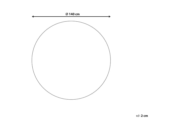 Ryijymatto Bitlis 140 cm Pyöreä - Musta - Pyöreät matot - Nukkamatto