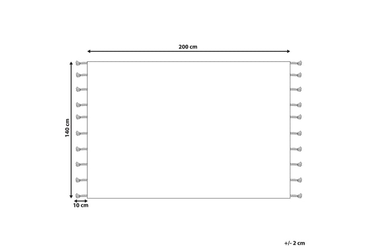 Ryijymatto Bitlis 140x200 cm - Musta - Nukkamatto