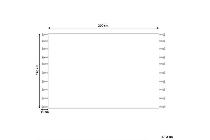 Ryijymatto Corum 140x200 cm - Musta - Kodintekstiilit & matot - Matto - Moderni matto - Nukkamatto