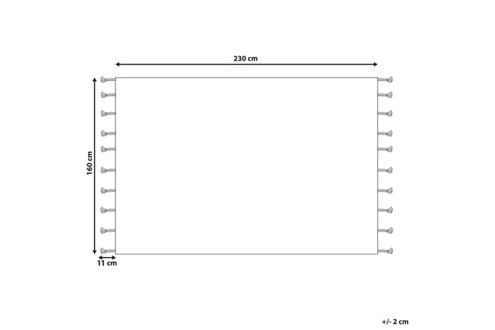 Ryijymatto Corum 160x230 cm - Musta - Nukkamatto