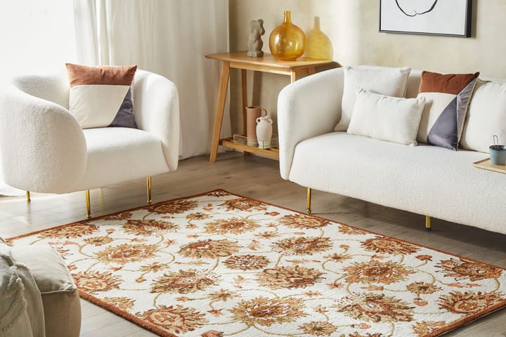 Ryijymatto Ezine 200x200 cm - Beige - Kodintekstiilit & matot - Matto - Moderni matto - Villamatto