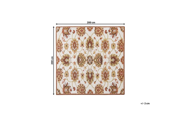 Ryijymatto Ezine 200x200 cm - Beige - Kodintekstiilit & matot - Matto - Moderni matto - Villamatto