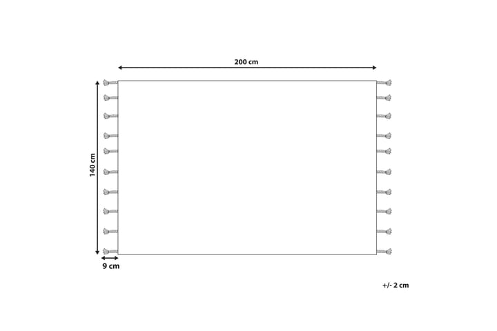 Ryijymatto Hajipur 140x200 cm - Beige - Kodintekstiilit & matot - Matto - Moderni matto - Nukkamatto