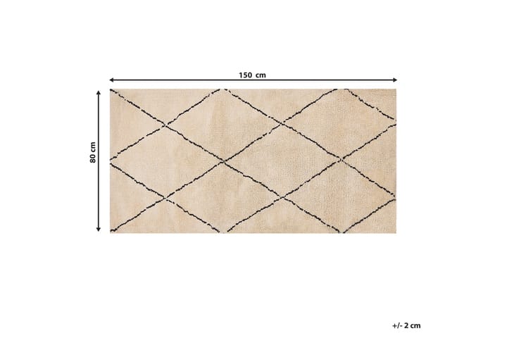 Ryijymatto Kayran 80x150 cm - Beige - Kodintekstiilit & matot - Matto - Moderni matto - Nukkamatto