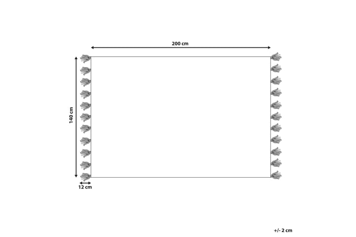 Ryijymatto Nigde 140x200 cm - Punainen - Kodintekstiilit & matot - Matto - Moderni matto - Nukkamatto