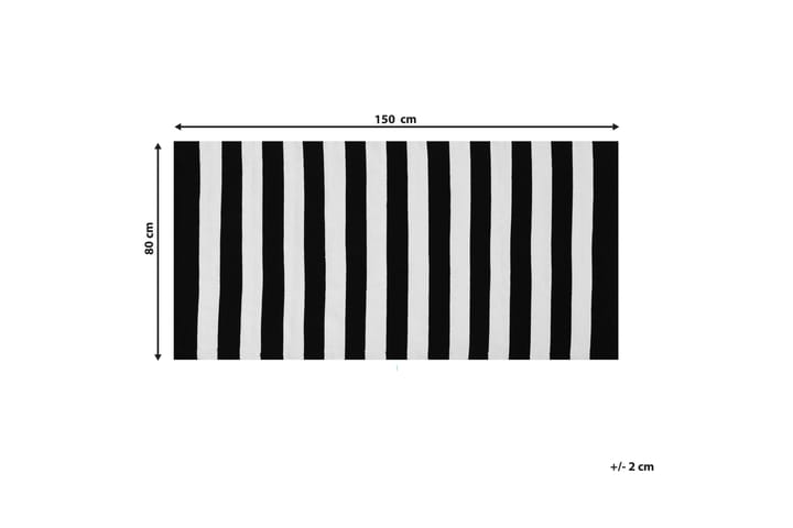 Ryijymatto Tavas 80x150 cm - Musta/Valkoinen - Kodintekstiilit & matot - Matto - Moderni matto - Nukkamatto