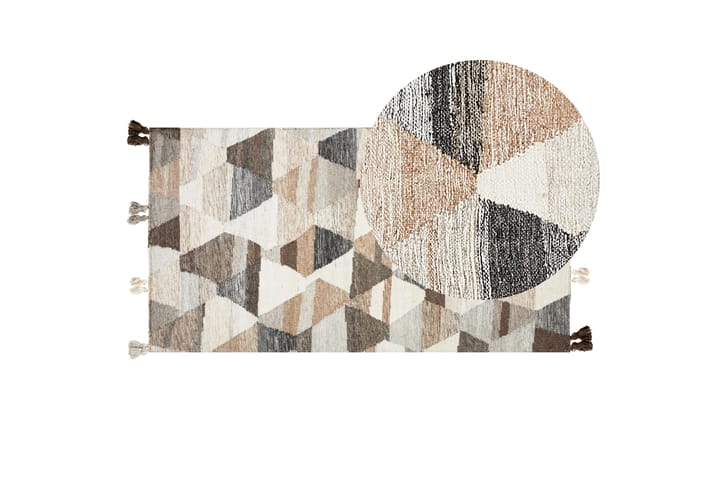 Villamatto Argavand 80x150 cm - Beige - Kodintekstiilit & matot - Matto - Moderni matto - Villamatto