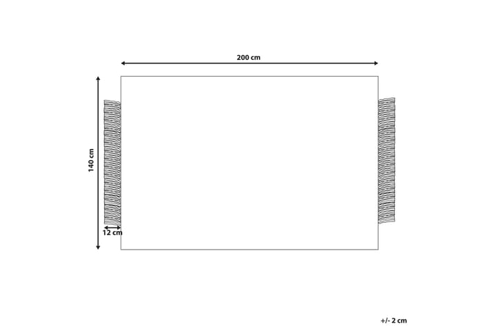 Villamatto Atlanti 140x200 cm - Musta/Valkoinen - Kodintekstiilit & matot - Matto - Moderni matto - Villamatto