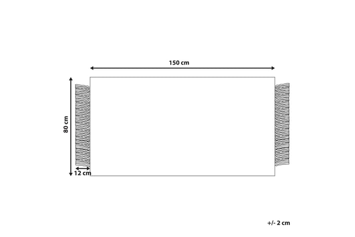 Villamatto Atlanti 80x150 cm - Musta/Valkoinen - Kodintekstiilit & matot - Matto - Moderni matto - Villamatto