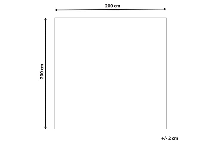 Villamatto Avanos 200x200 cm - Vaaleanpunainen - Villamatto