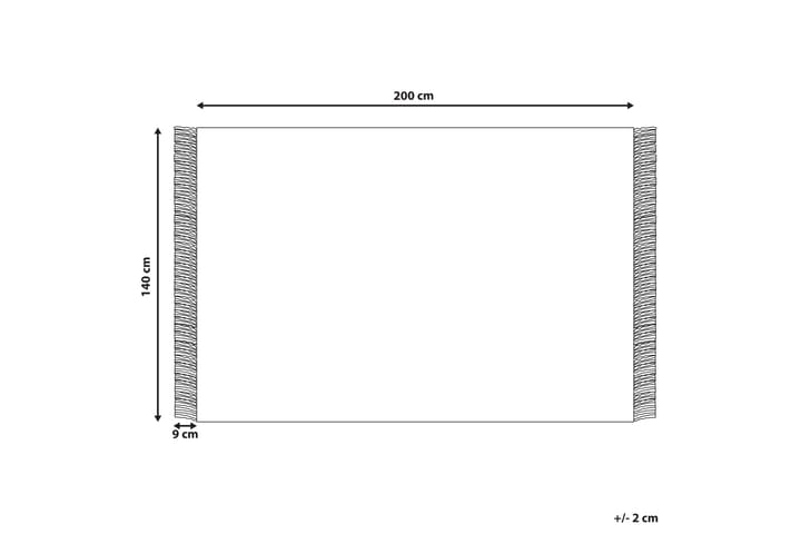 Villamatto Emirler 140x200 cm - Musta/Valkoinen - Kodintekstiilit & matot - Matto - Moderni matto - Villamatto