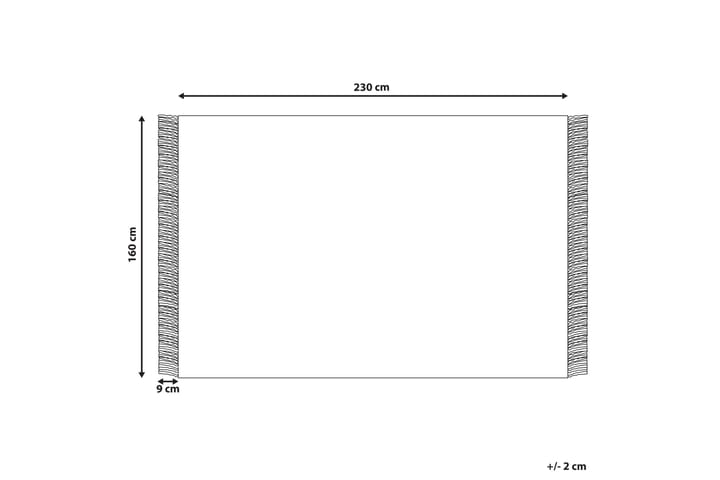 Villamatto Emirler 160x230 cm - Musta/Valkoinen - Villamatto