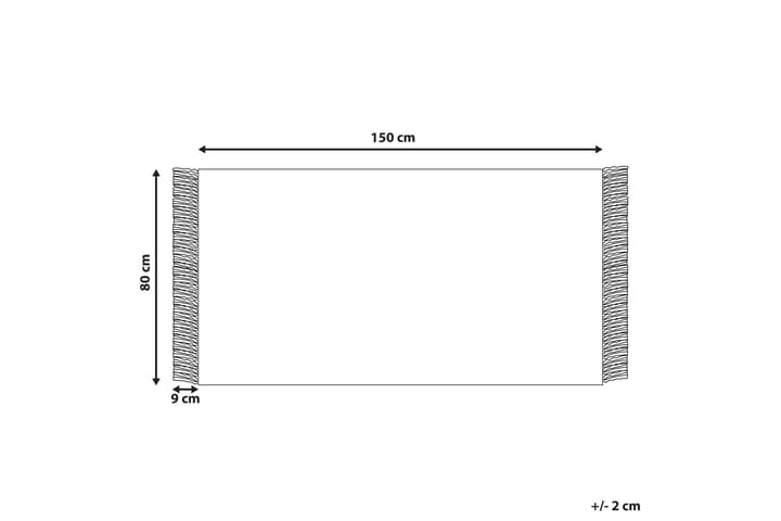 Villamatto Emirler 80x150 cm - Musta/Valkoinen - Kodintekstiilit & matot - Matto - Moderni matto - Villamatto