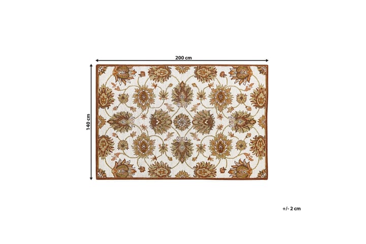 Villamatto Ezine 140x200 cm - Beige - Kodintekstiilit & matot - Matto - Moderni matto - Villamatto