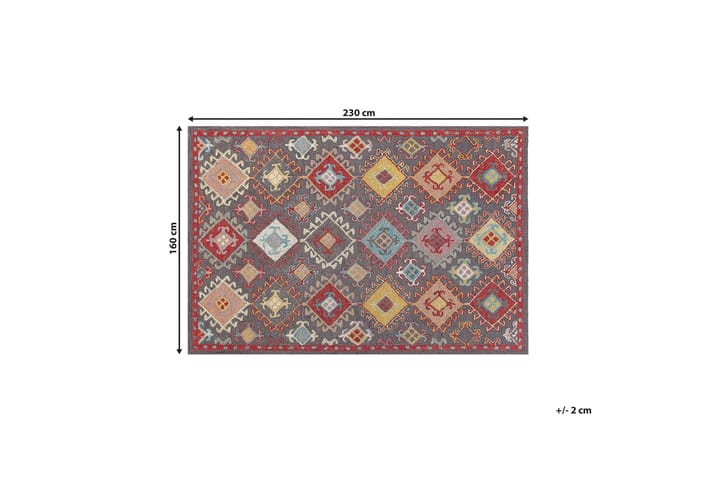 Villamatto Finike 160x230 cm - Sininen - Kodintekstiilit & matot - Matto - Moderni matto - Villamatto