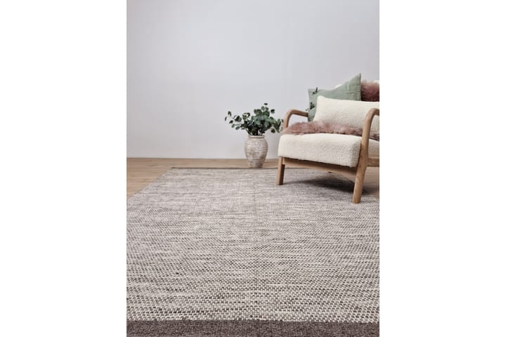 Villamatto Gango 200x200 Suorakaiteen muotoinen - Taupe - Kodintekstiilit & matot - Matto - Moderni matto - Villamatto