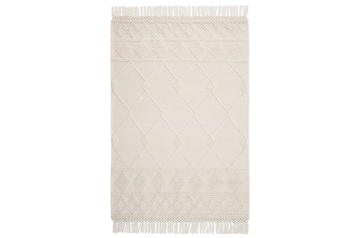 Villamatto Ginji 160x230 cm - Valkoinen - Kodintekstiilit & matot - Matto - Moderni matto - Villamatto