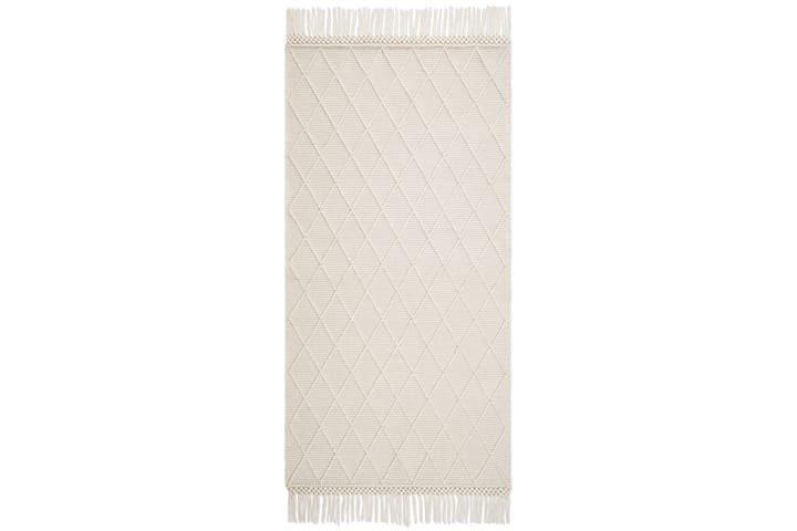 Villamatto Ginji 75x200 cm - Valkoinen - Kodintekstiilit & matot - Matto - Moderni matto - Villamatto