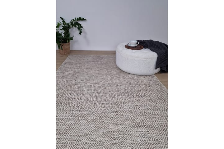 Villamatto Junna 160x230 Suorakaiteen muotoinen - Beige - Kodintekstiilit & matot - Matto - Moderni matto - Villamatto