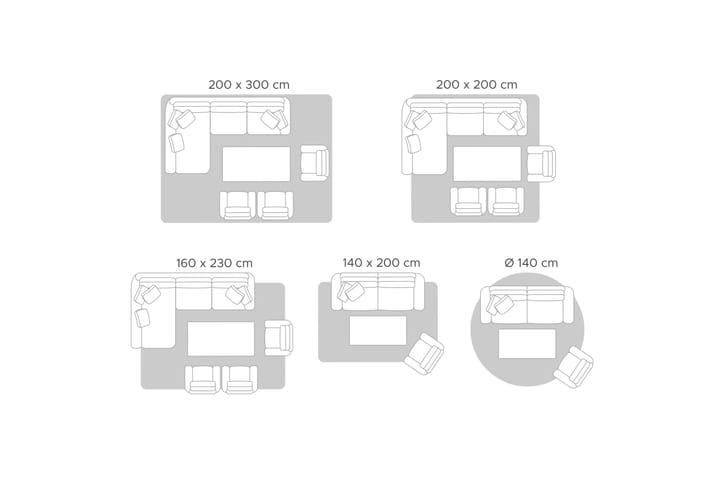 Villamatto Tatlisu 80x150 cm - Harmaa - Kodintekstiilit & matot - Matto - Moderni matto - Villamatto