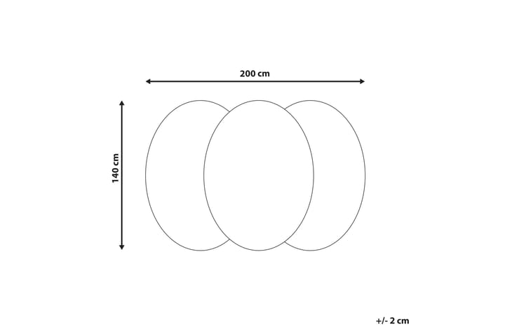 Villamatto Zabol 140x200 cm Soikea - Musta/Valkoinen - Villamatto